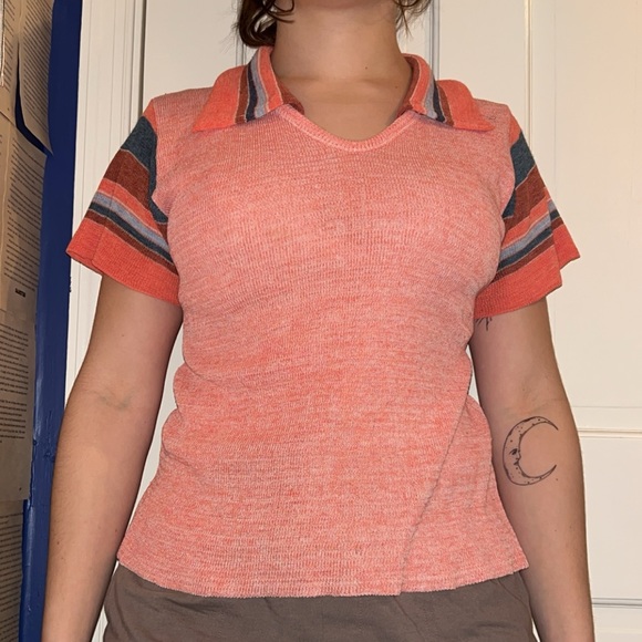 vintage empire knitwear short sleeve collared shirt! - Picture 3 of 4